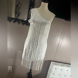 Women’s One Shoulder Tassel Dress NWOT Small